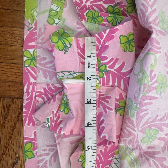 Lilly Pulitzer Pink + Lime green Shorts Skirt cotton monkey skirt sz 8 - Picture 12 of 16